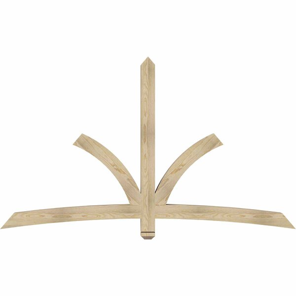 Ekena Millwork Davenport Rough Sawn Timber Gable Bracket, Douglas Fir, 84"W x 49"H x 4"D x 4"F, 14/12 Pitch GBW084X49X0404DAV00RDF - main